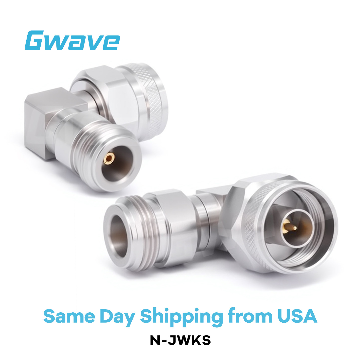 N Male to N Female Adapter with Right Angle, DC - 18GHz