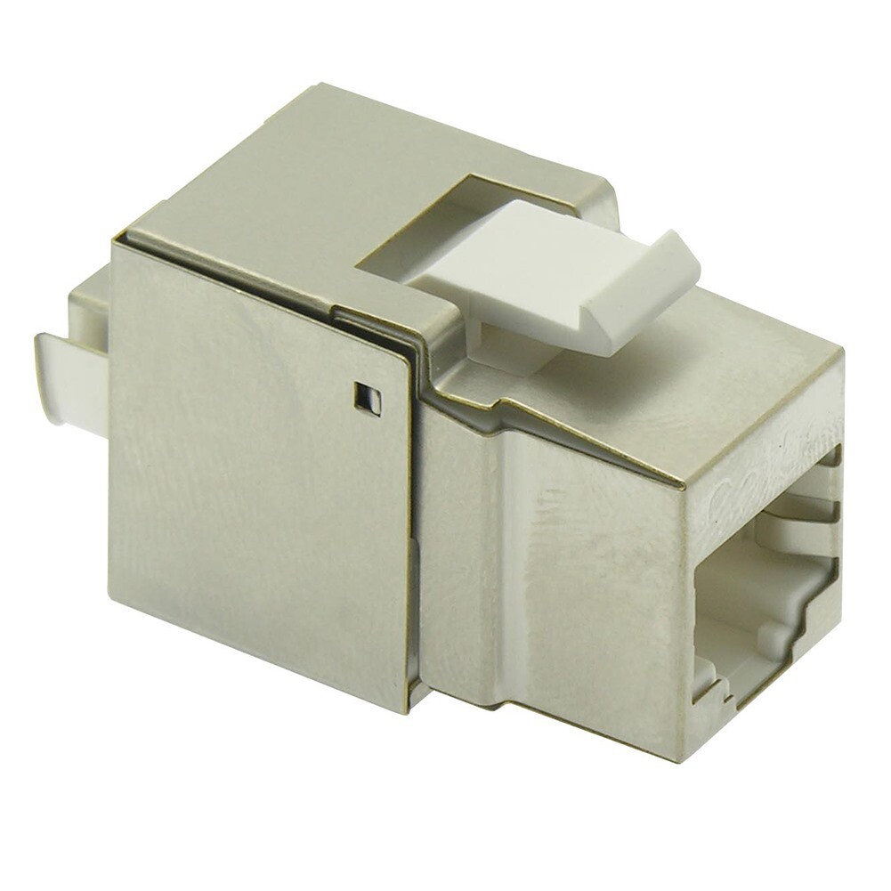 10 Pcs Cat5E RJ45 Network LAN Ethernet Keystone Jack Shield 110 Punch Down Gold