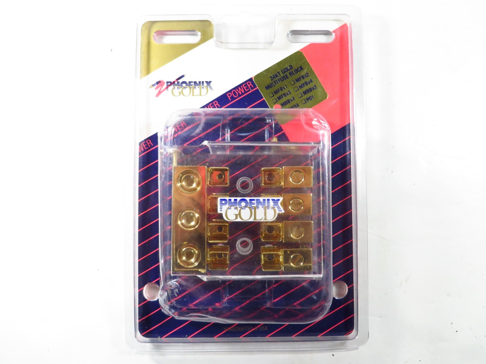 Phoenix Gold 24KT Gold Plated Multi-BussBar Fuseblock MBBx4