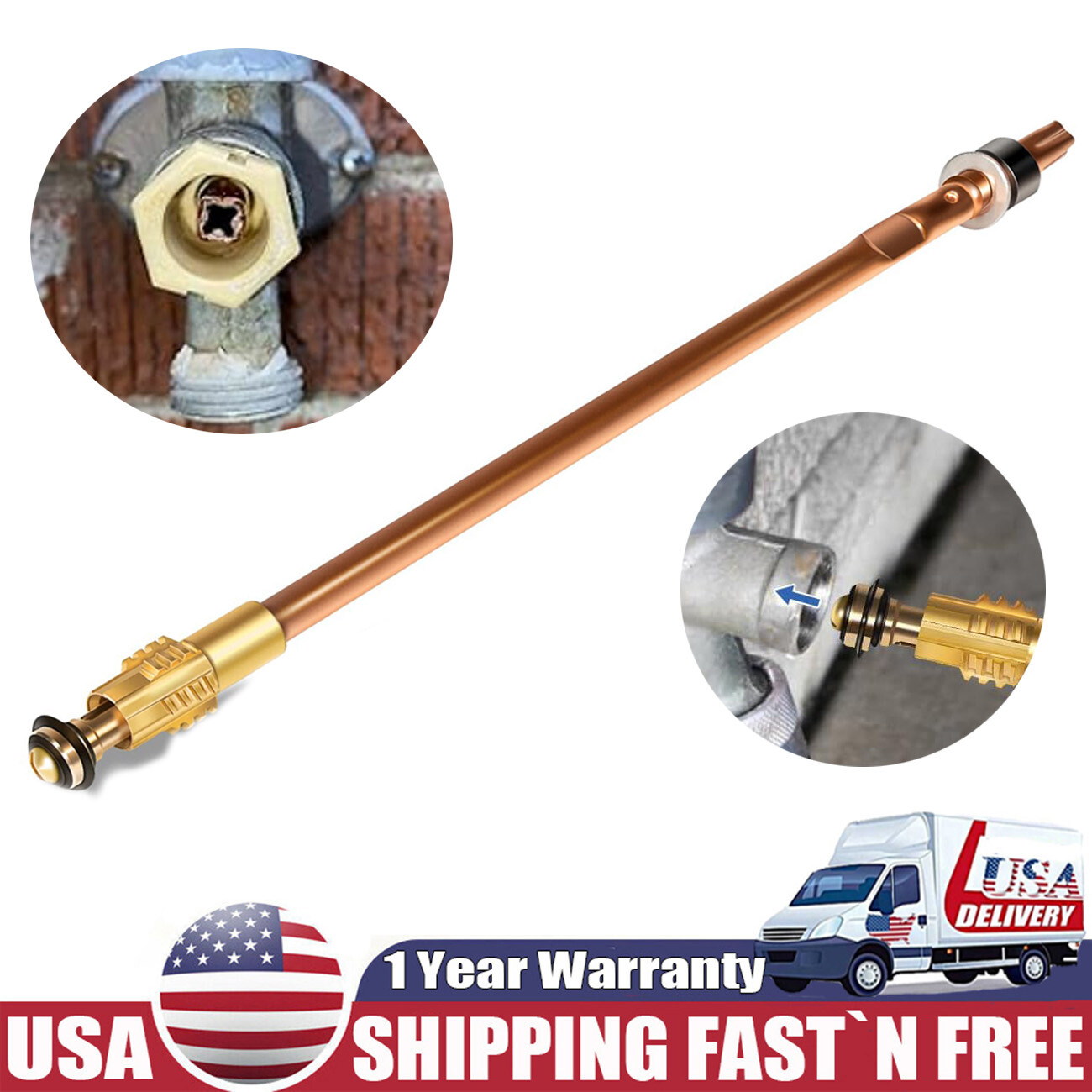 123-0093 For Prier 500 Series Mansfield Stem Assembly 8" Sillcock ASFP 12" OAL