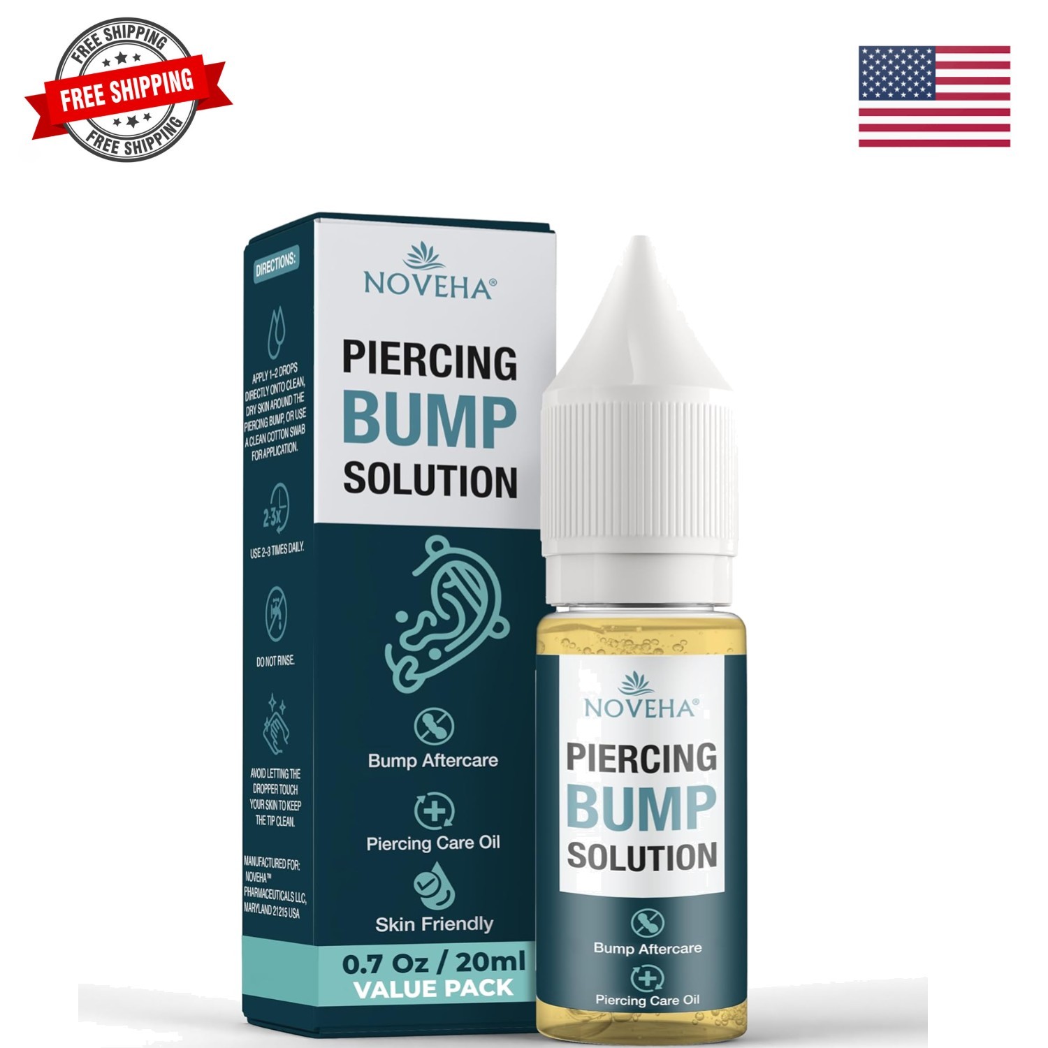 Piercing Bump Solution 20ml for Keloid Reduction | Soothing Solution Tea Tree...