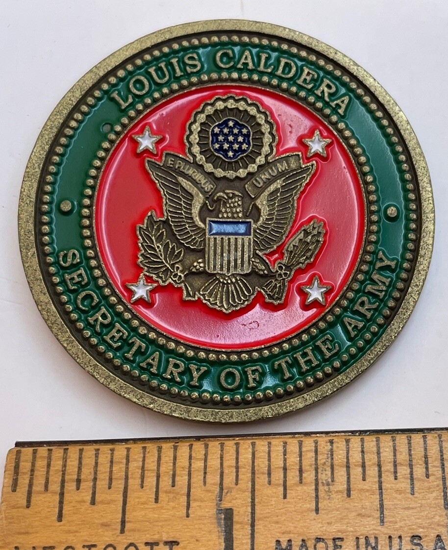 1998-2001 SECARMY Louis CALDERA Secretary of the Army DoD 44mm Challenge Coin
