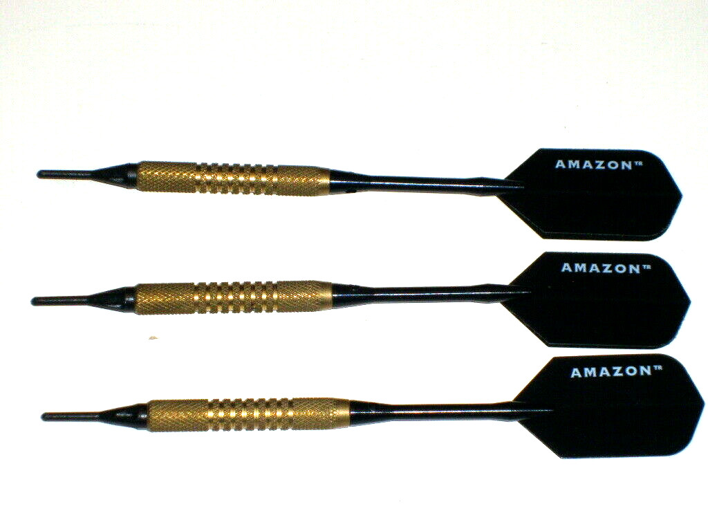 Soft Tip Darts, Used 12 Gram Brass, with New Aluminum Shafts and Flights #3090