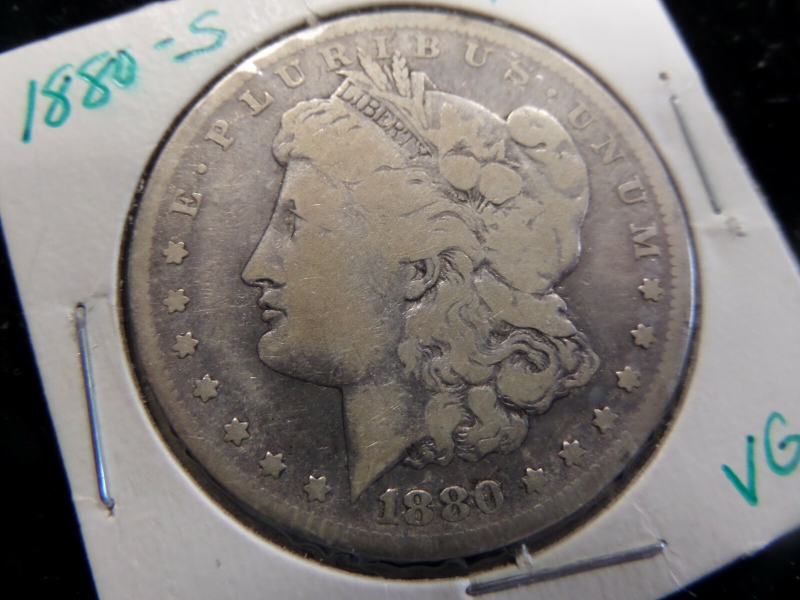 OVERDATE  1880 S  MORGAN SILVER DOLLAR $1 COIN