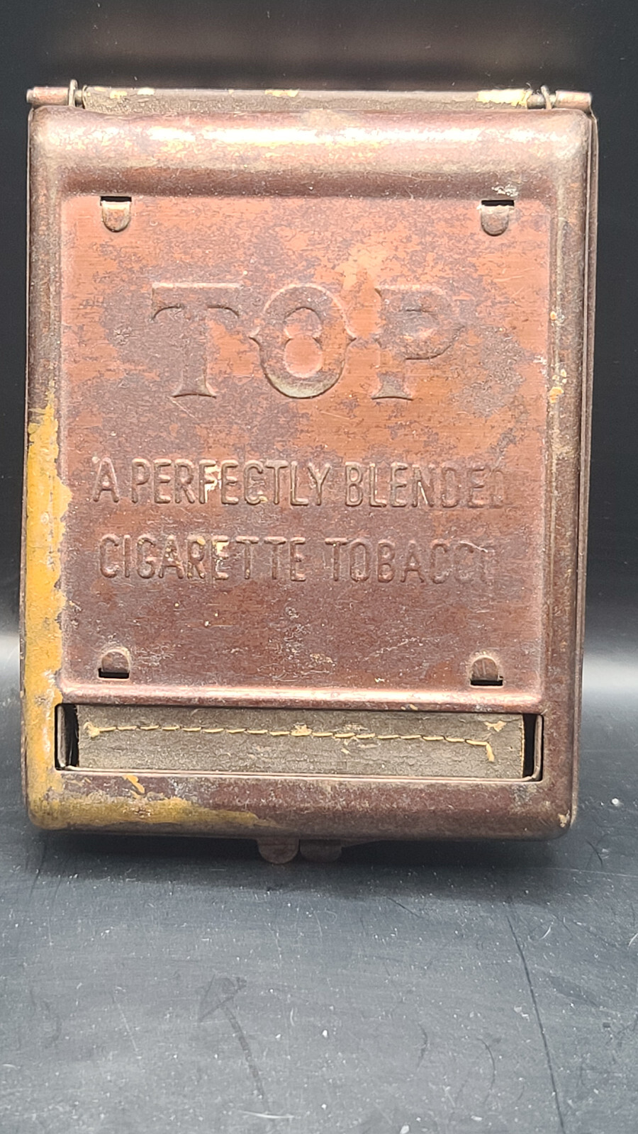 Vintage Top Cigarette Roller Tin Metal A Perfectly Blended Cigarette Tobacco