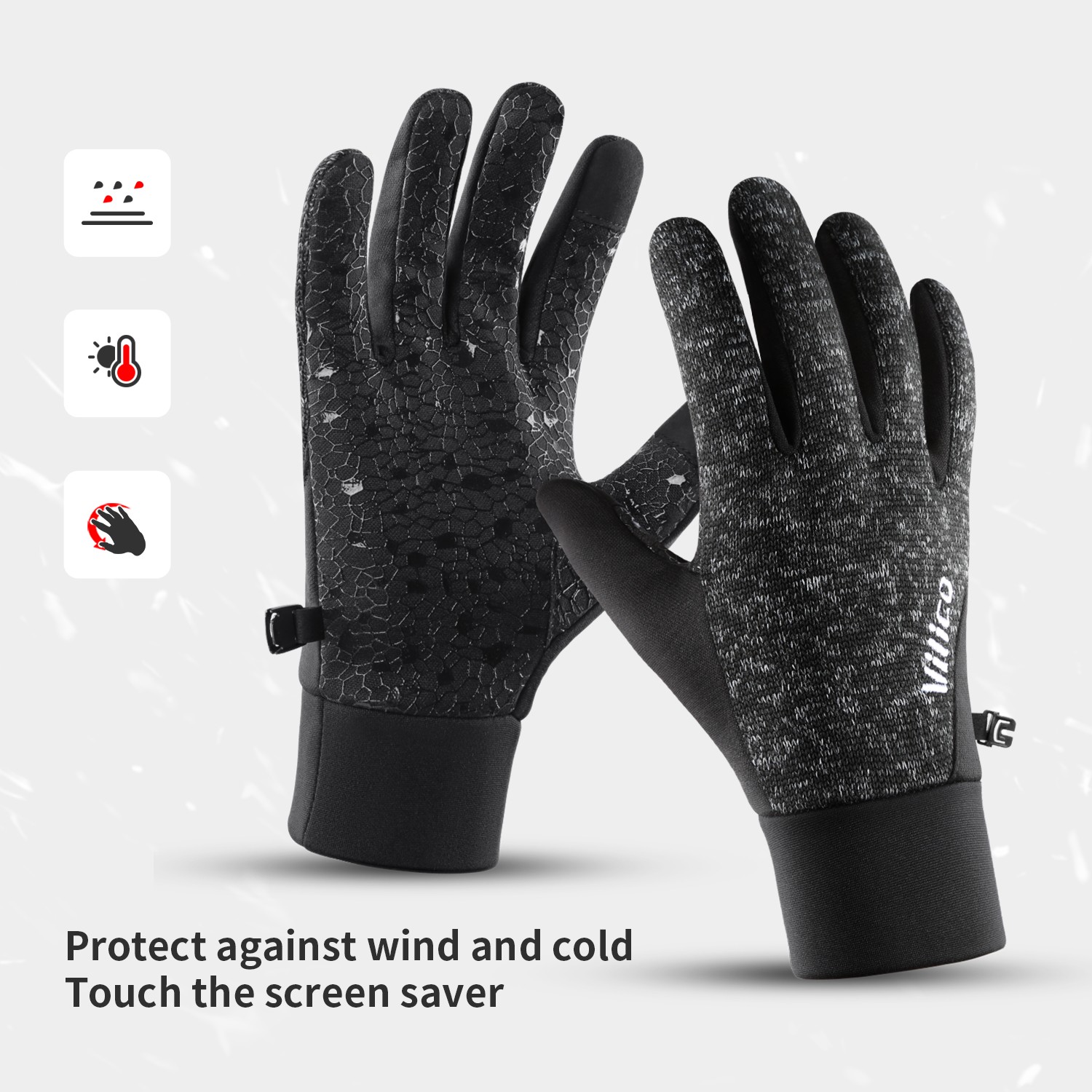 Winter Gloves Touch Screen Thicked Fleece Gloves xl Men Women Mittens Windproof