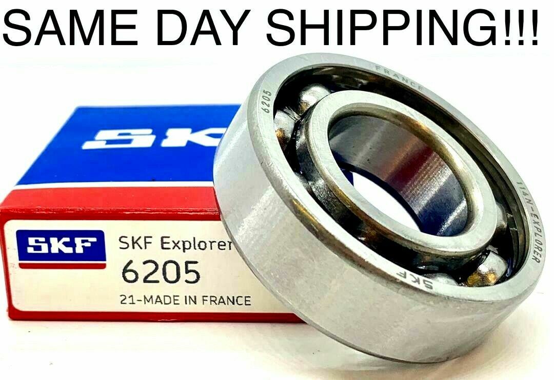 SKF 6205 DEEP GROOVE BALL BEARING, OPEN TYPE, NO SEALS 25x52x15 mm
