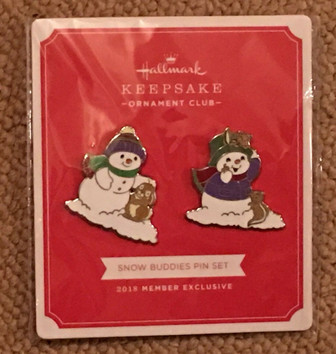 2018  SNOW BUDDIES PIN SET   Hallmark  "KOC EXCLUSIVE"  New  SEALED