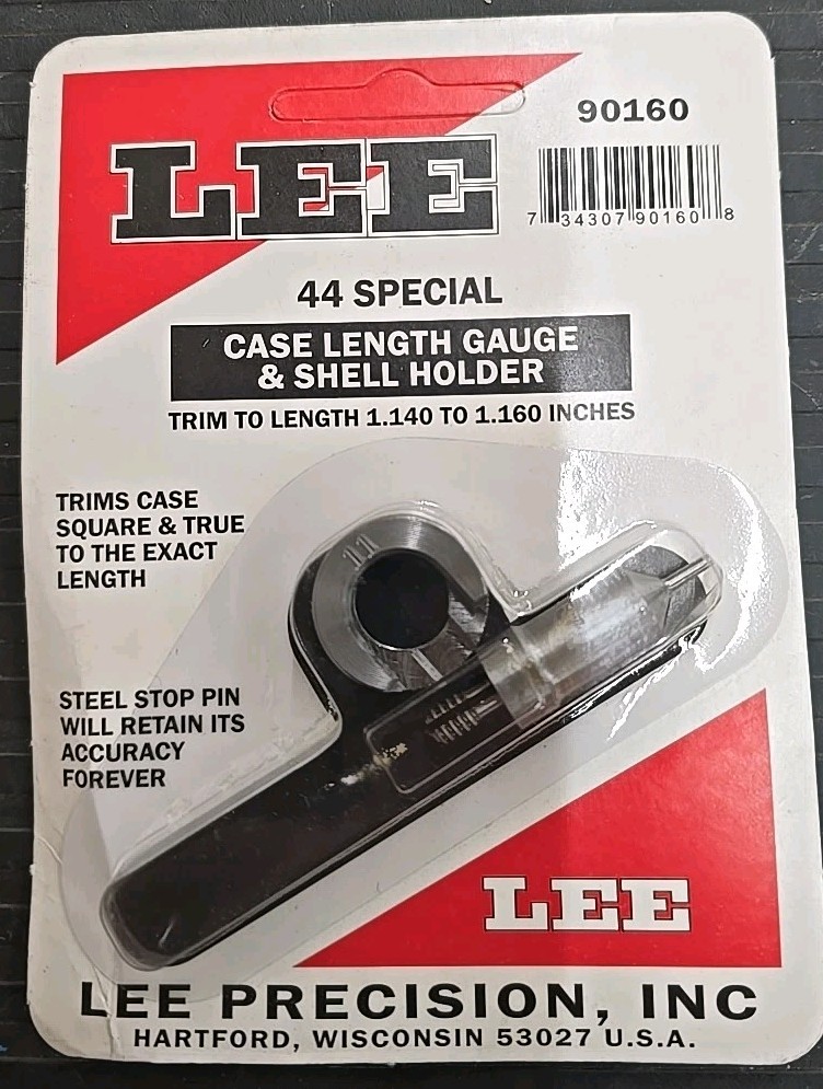 NEW! Lee 90160 Case Length Gauge & Shell Holder 44 SPECIAL SPEC LEE PRECISION