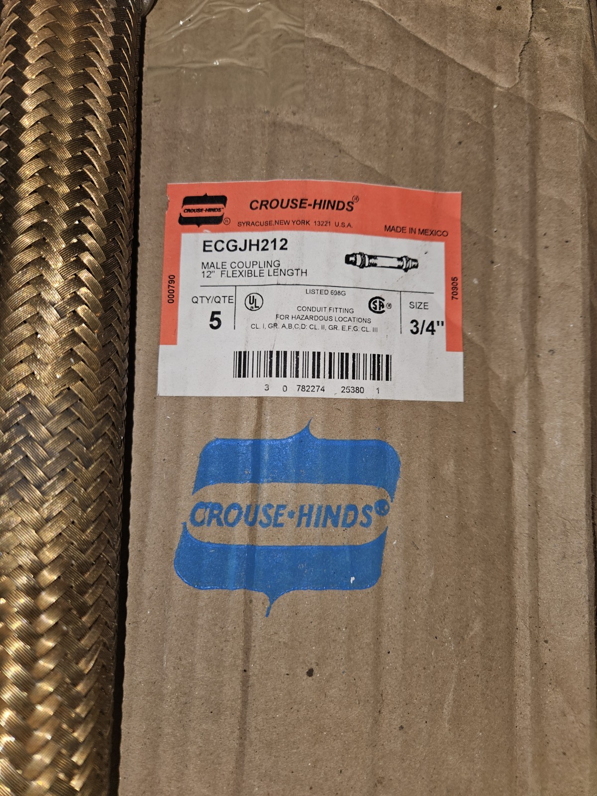 Crouse Hinds Explosion Proof Flex ECGJH212 3/4 x 12"