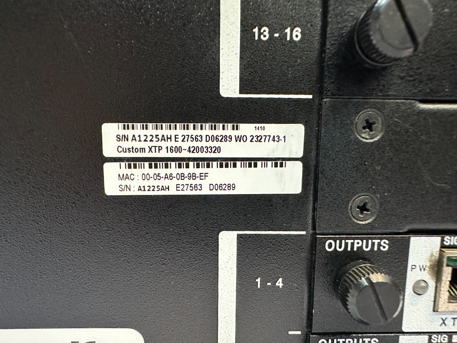 Extron XTP CrossPoint 1600 Digital Matrix Switcher
