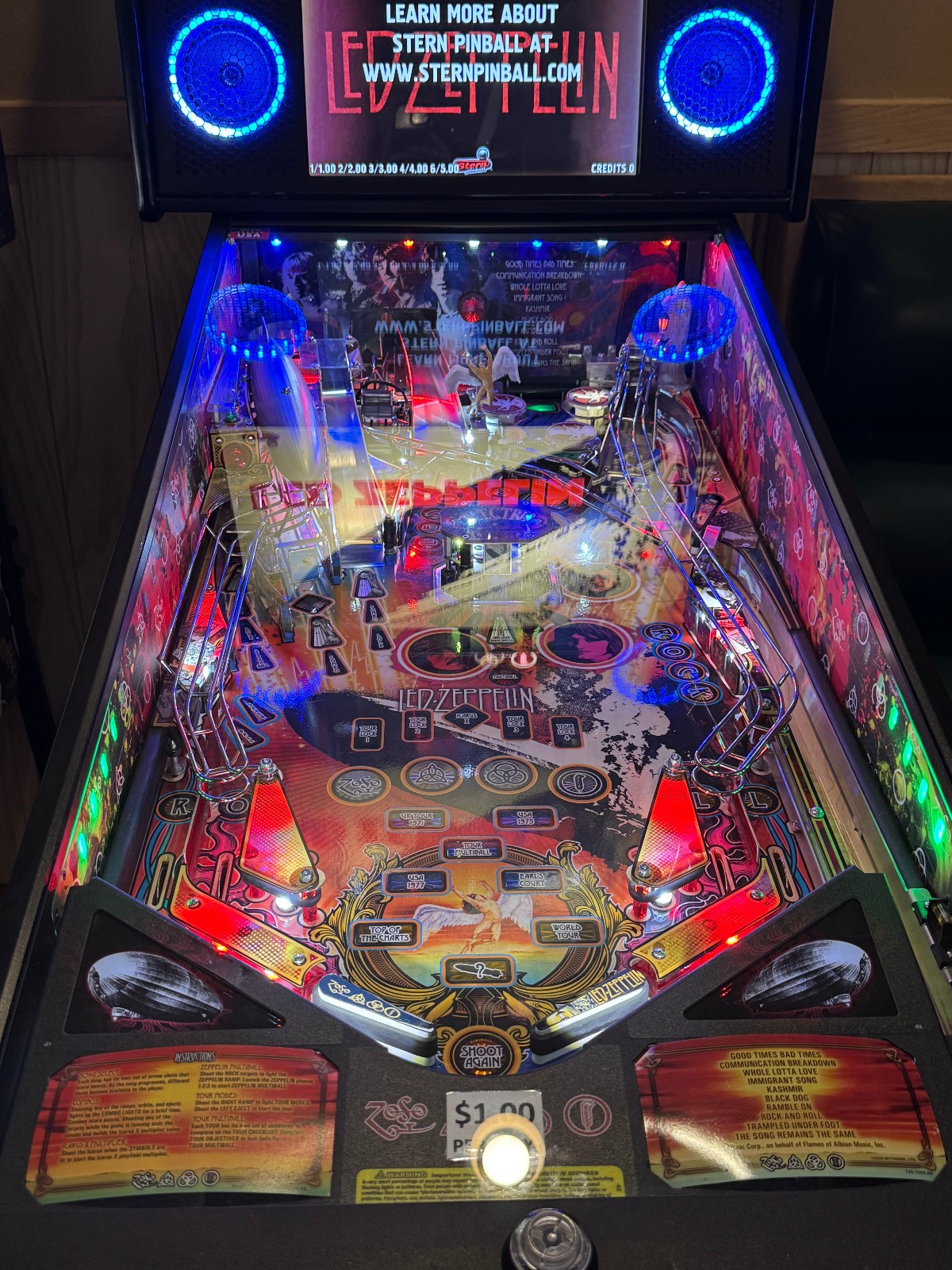 Stern LED ZEPPELIN-PREMIUM pinball: Expression Speaker Lighting, Topper, Hermit