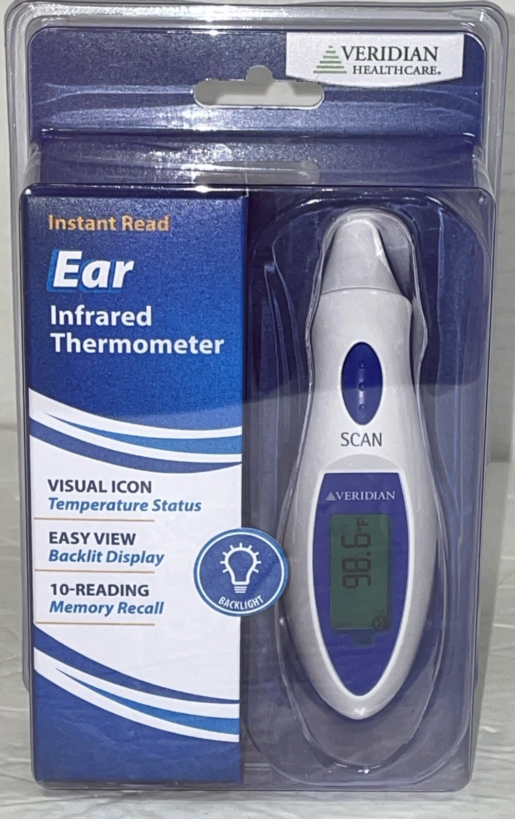 Ear Thermometer Instant Read Infrared TS7  Veridian HealthCare NEW All Ages