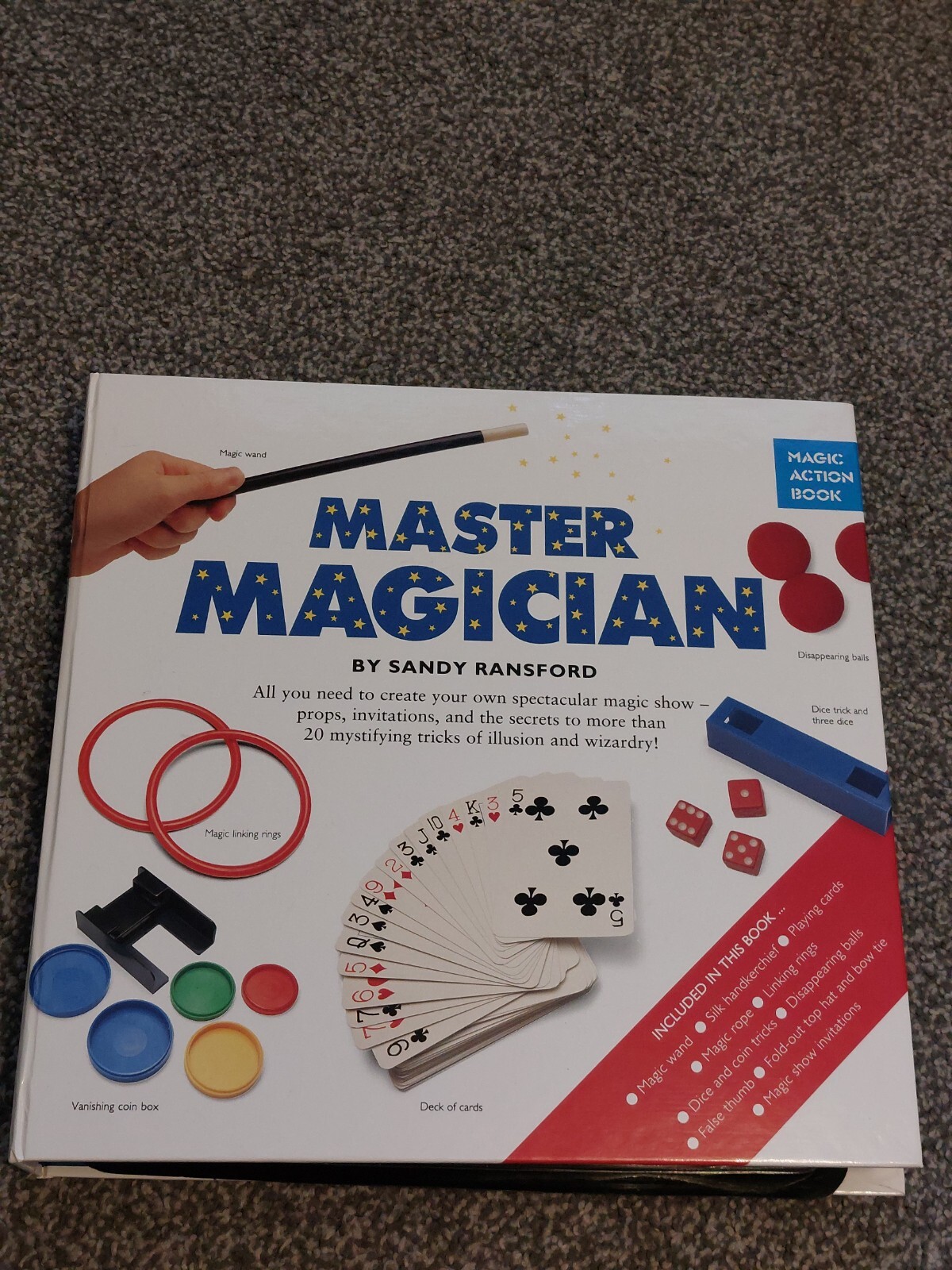 MASTER MAGICIAN SET AND INSTRUCTION BOOK..By SANDY RANSFORD..NEW/UNUSED