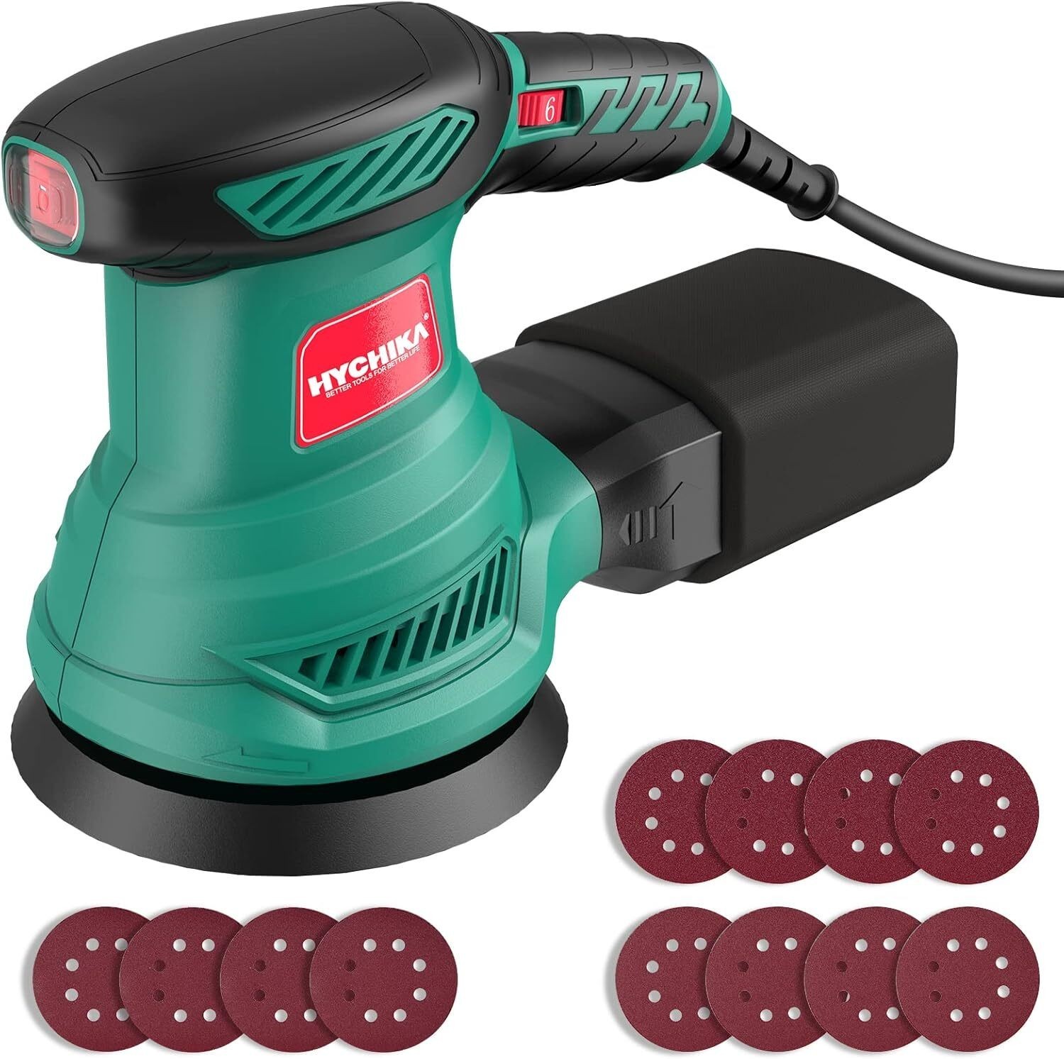 5"Random Orbital Sander 13000RPM Electric Orbital Sander with 6 Various Speeds