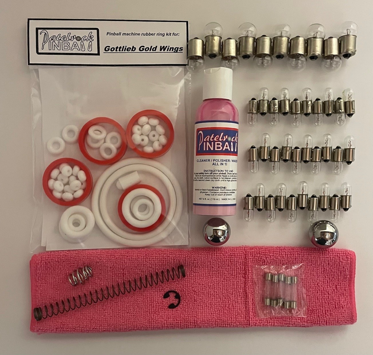 1986 Gottlieb / Premier Gold Wings Pinball Machine Maintenance Tune Up Kit