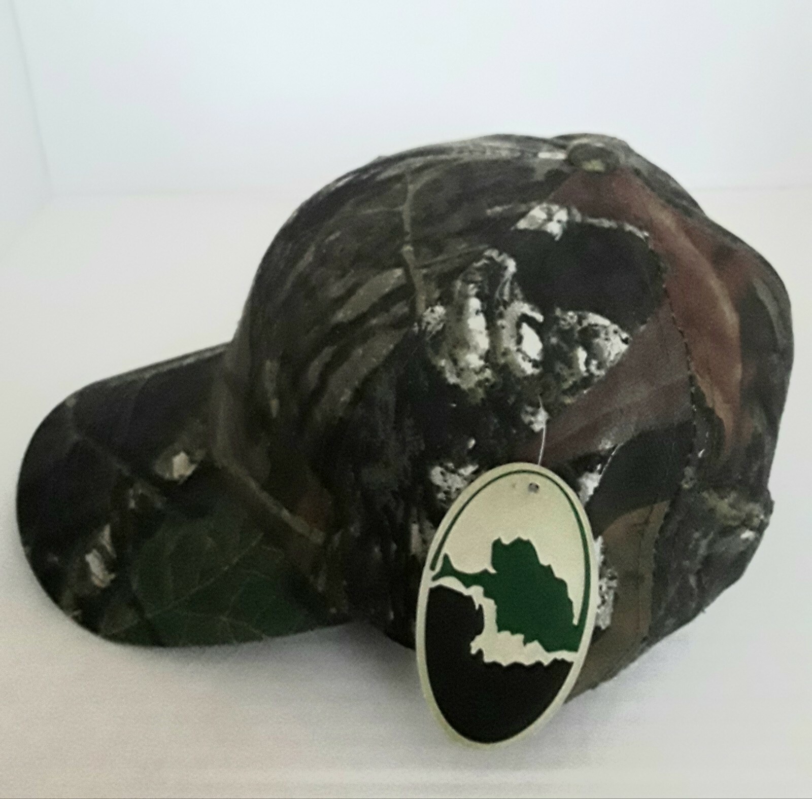 Mossy Oak Camouflage Cap Hat Green/Brown Outdoor 350, one size fits all NWT
