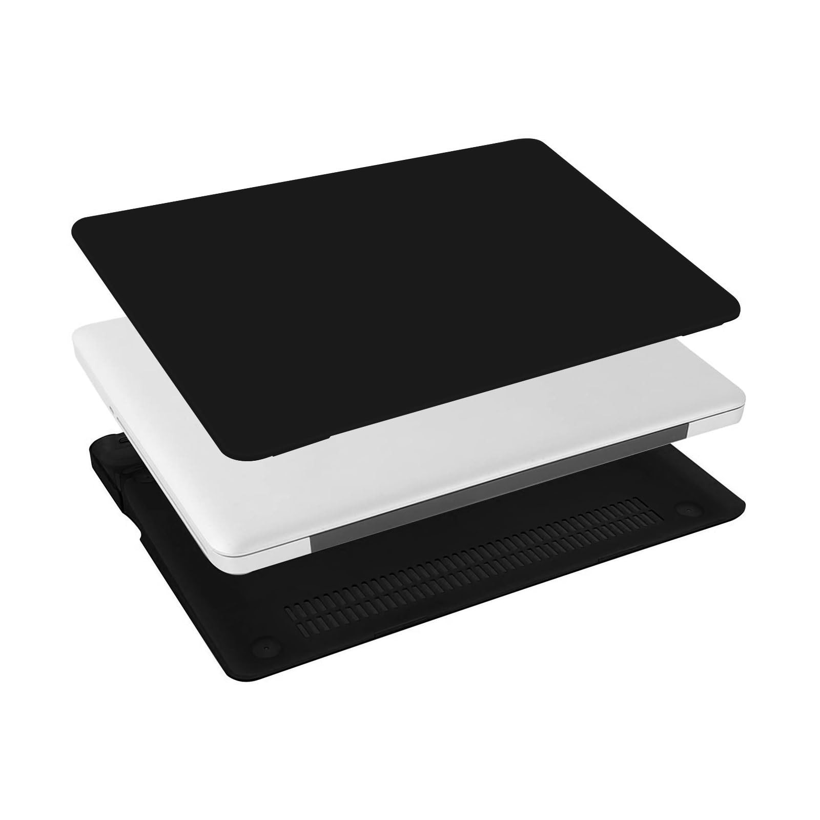 MOSISO Compatible with MacBook Pro 13 inch Case A1278 Old Version Black