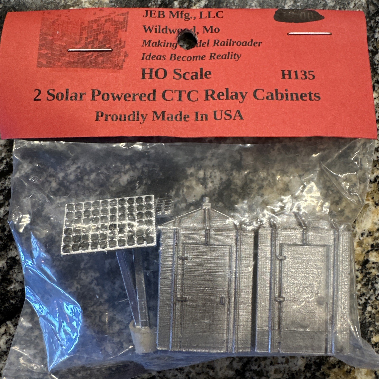 JEB Manufacturing HO Scale H135 Solar Powered CTC Relay Cabinets (2 Pack) NIP CC