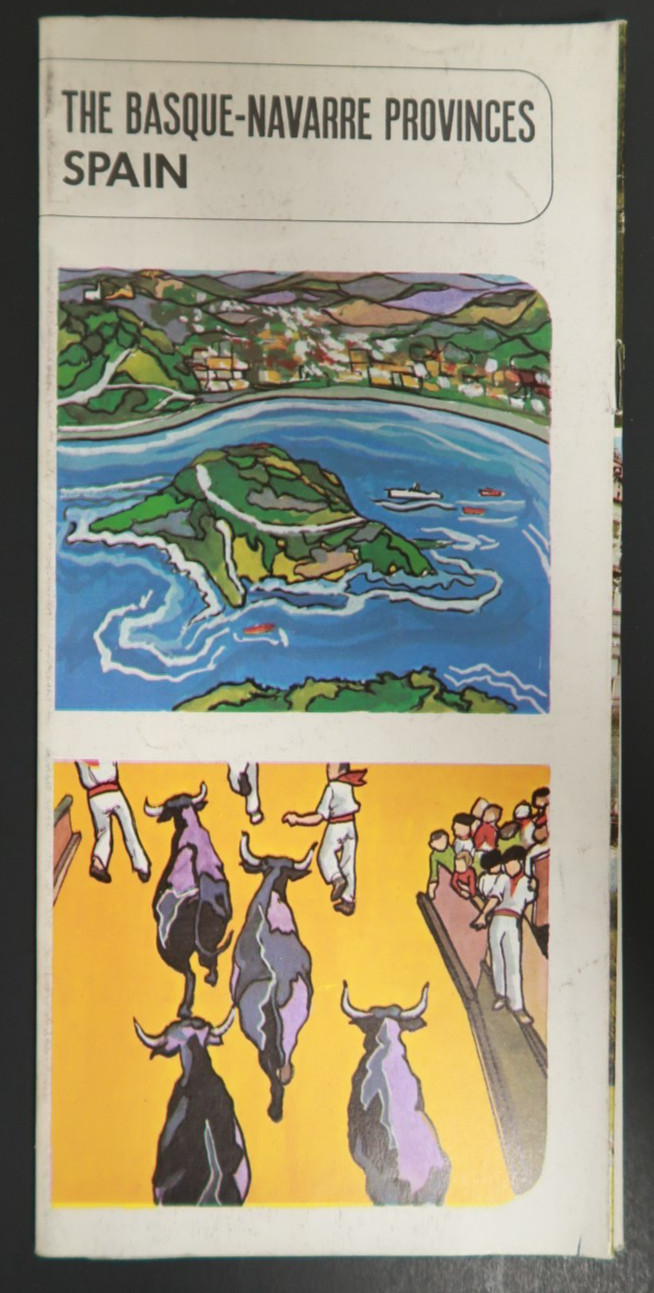 The Basque Navarre Provinces Spain Travel Souvenir Pamphlet Booklet Tourism Map