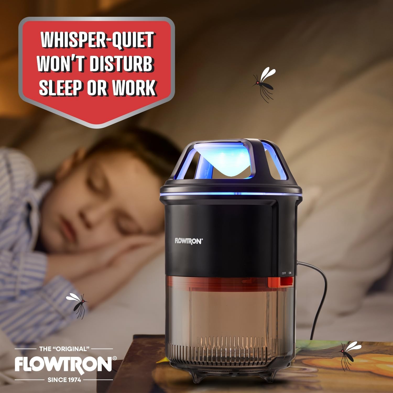 Flowtron Indoor Bug Trap with Quiet Fan & 860 SqFt Coverage