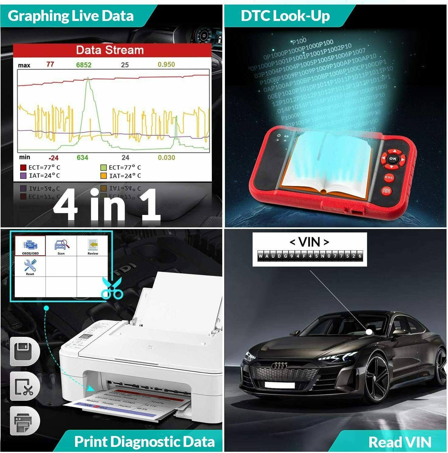 2023 LAUNCH CRP123 Elite Car OBD2 Diagnostic Scanner ABS SRS Engine Code Reader