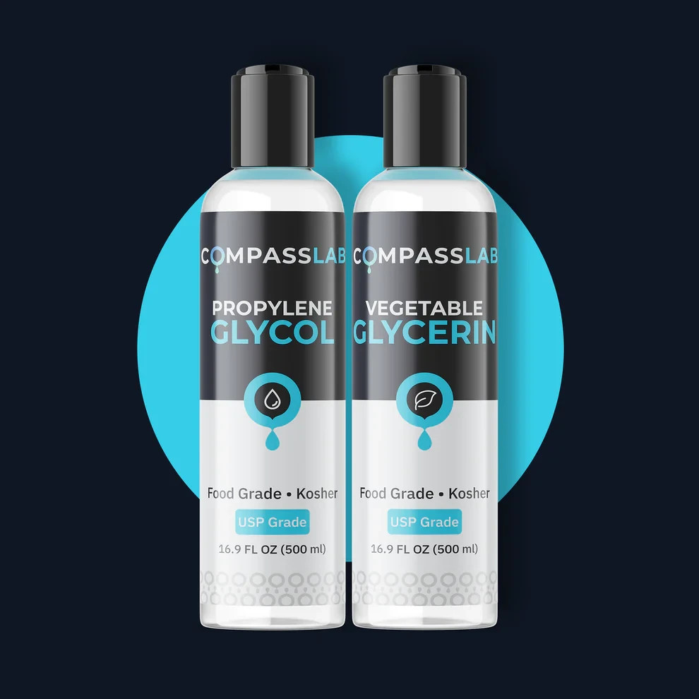 Compass Laboratory Propylene Glycol and Vegetable Glycerin 2 Pack Bundle 500 mL