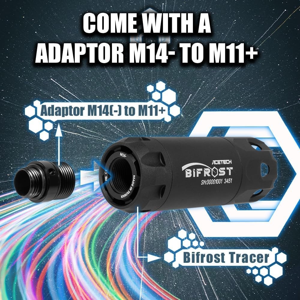 Tracer Unit 14mm CCW Negative Thread with M14- to M11+ Adaptor LED