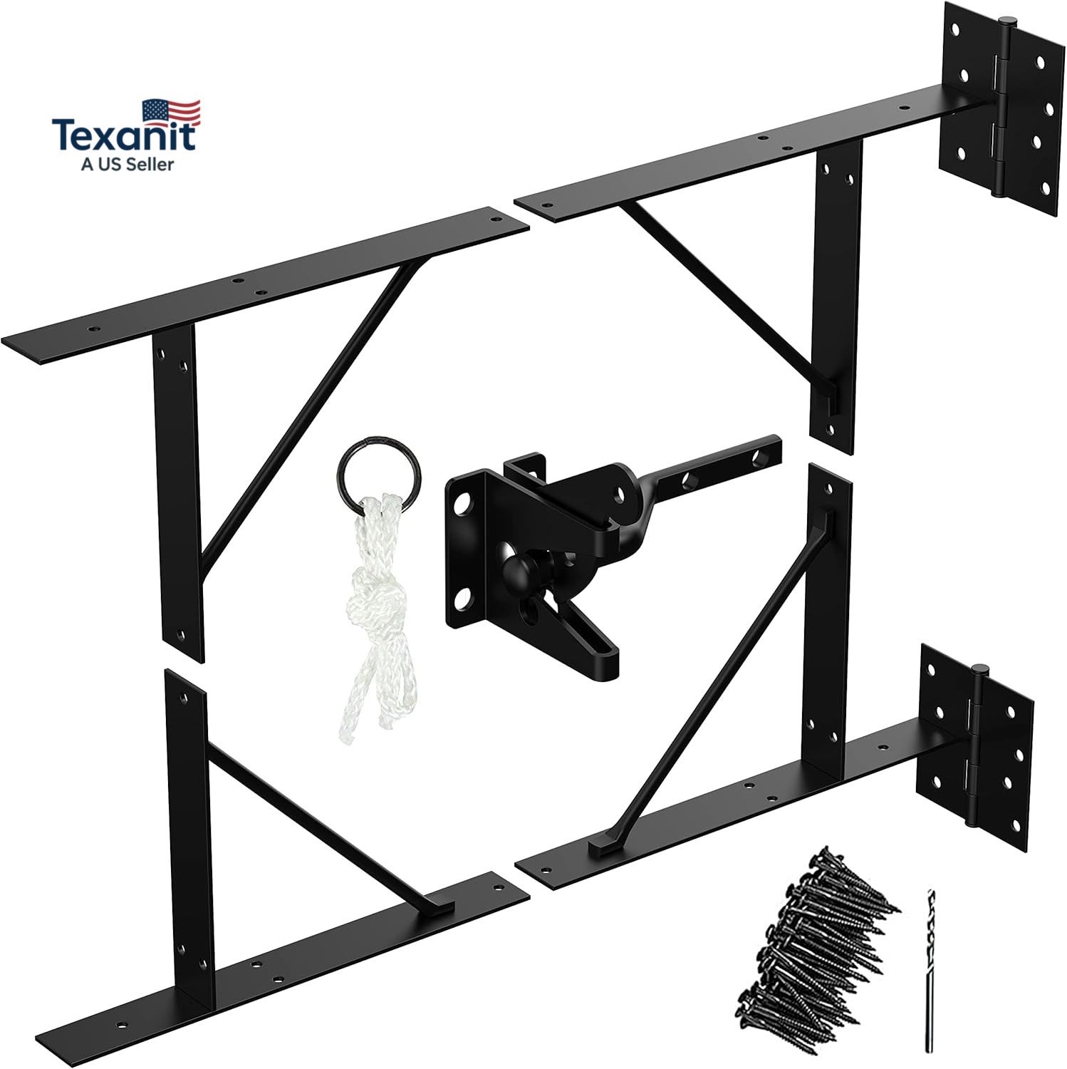Anti Sag Gate Kit Heavy Duty No Sag Kit for Wooden Gate Fence with a Gate Latch