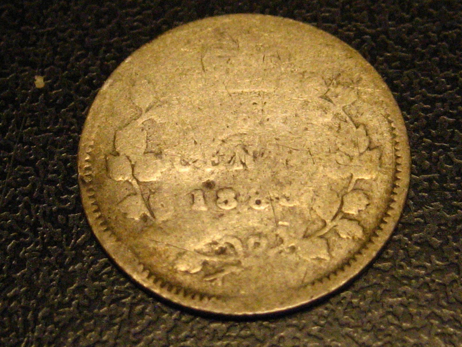 1883 H Canadian 5 Cent Silver OBV. 5 #2 Damaged