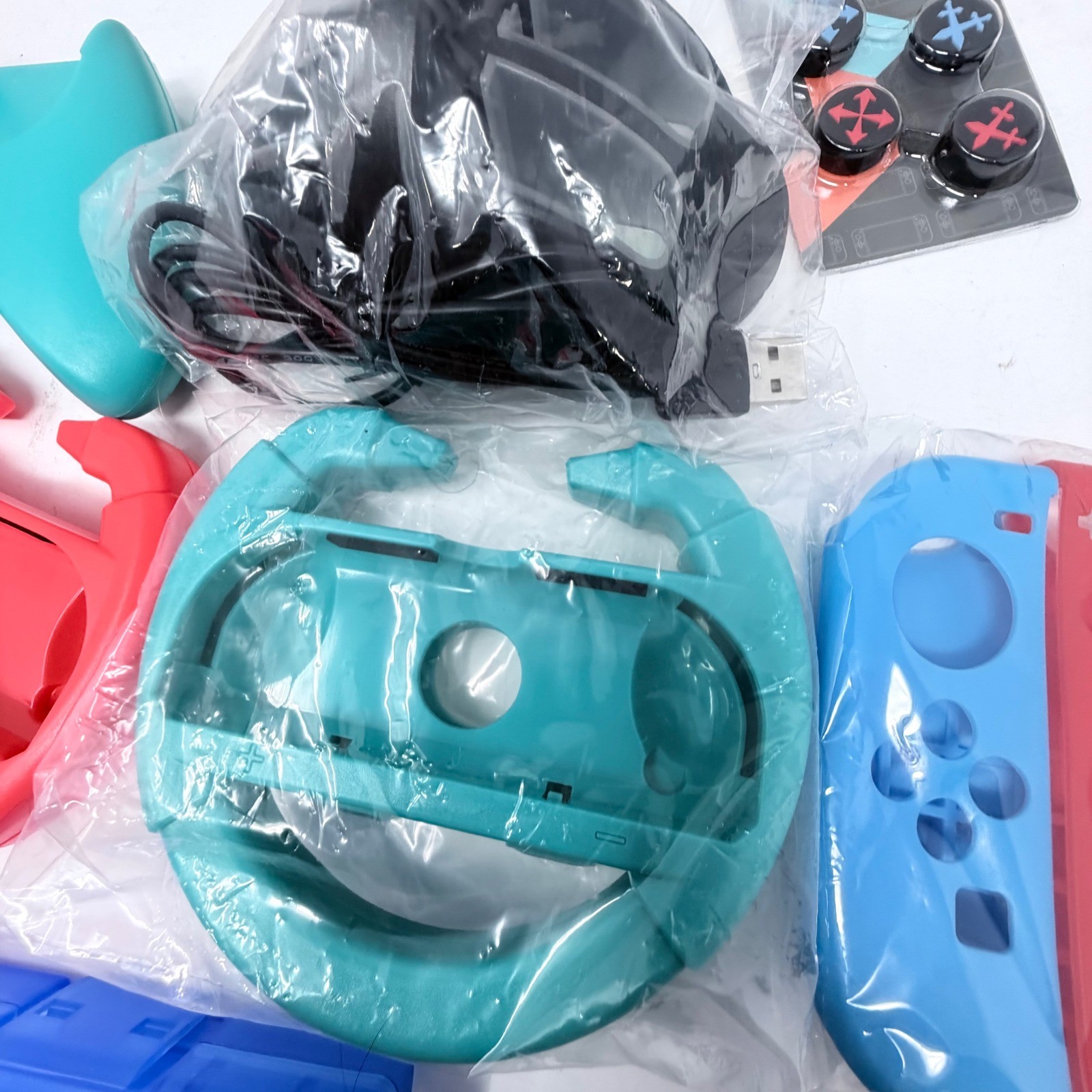 Unbranded Accessory Bundle Nintendo Switch One Size Multicolor Cases Wheels Caps