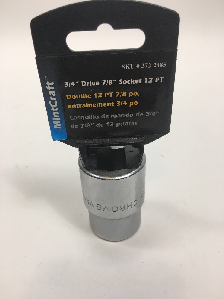 Mintcraft 3722485 Standard Sockets, 3/4" Drive - 12 Point, 7/8"