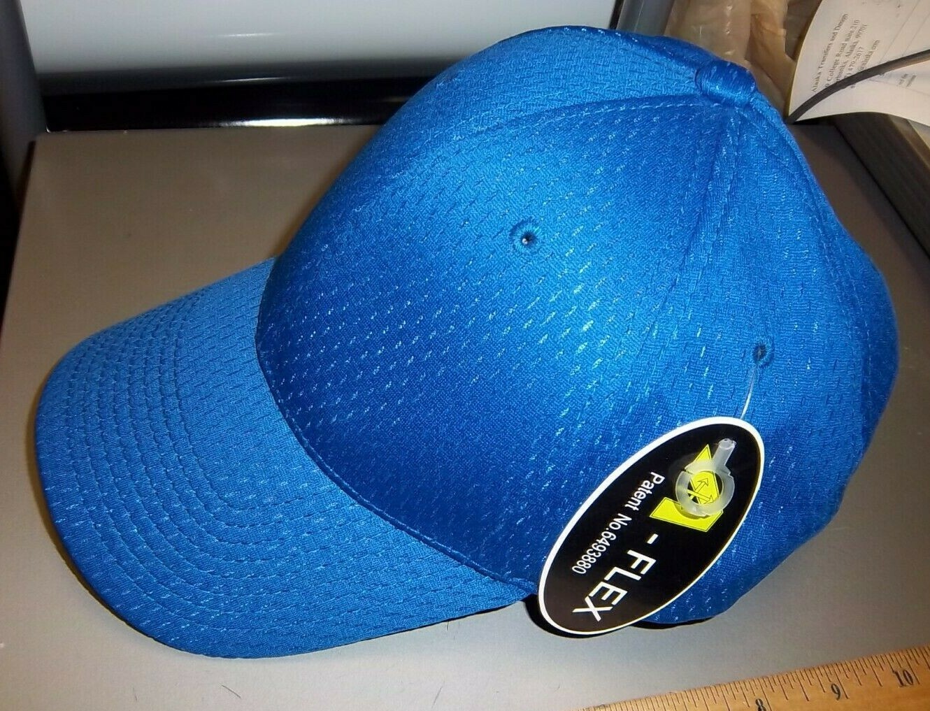 Royal Blue Flexi Fit L/XL mesh over canvas style hat, OTTO A-Flex, NEW w tags
