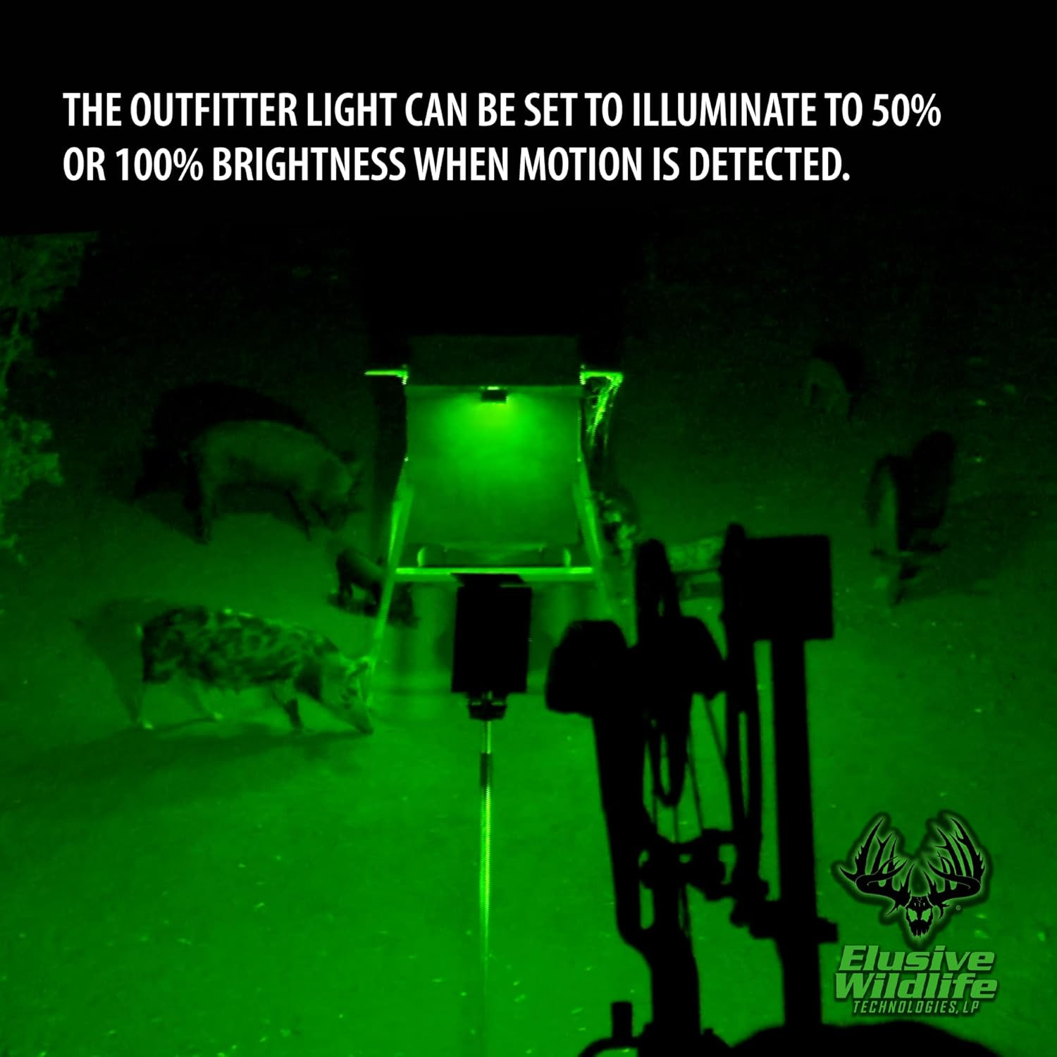 20000 Lumen Solar Motion-Activated Hunting Light for Hogs & Predators