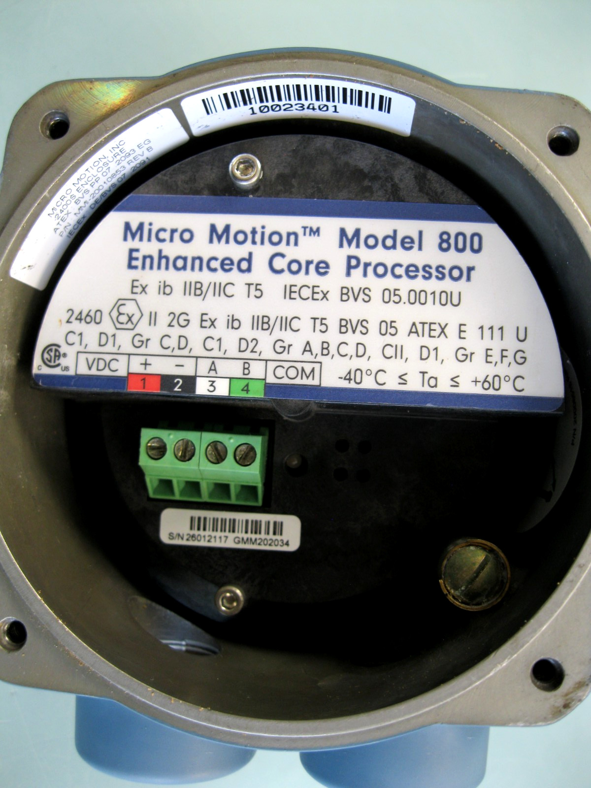 1" 150# Micro Motion F100 A Sensor 800 Enhanced Core Processor 2011 CAL. C15