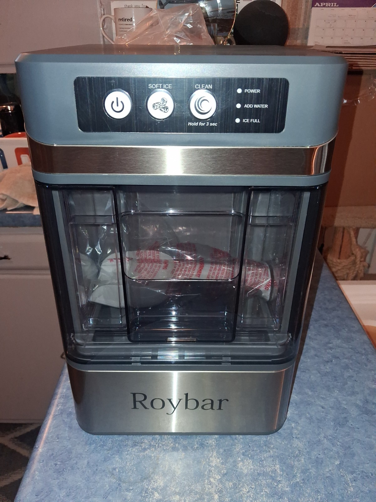 Large Capacity Ice Maker Countertop One-Click Operation Self-Cleaning Portable!