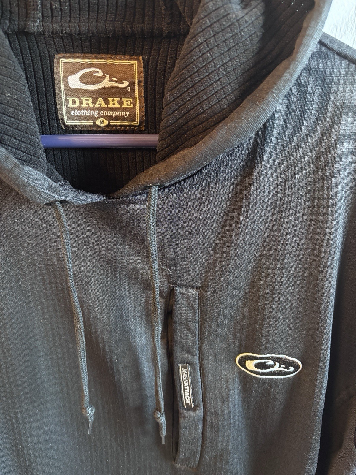 Drake Waterfowl Hoodie Black Men's Medium