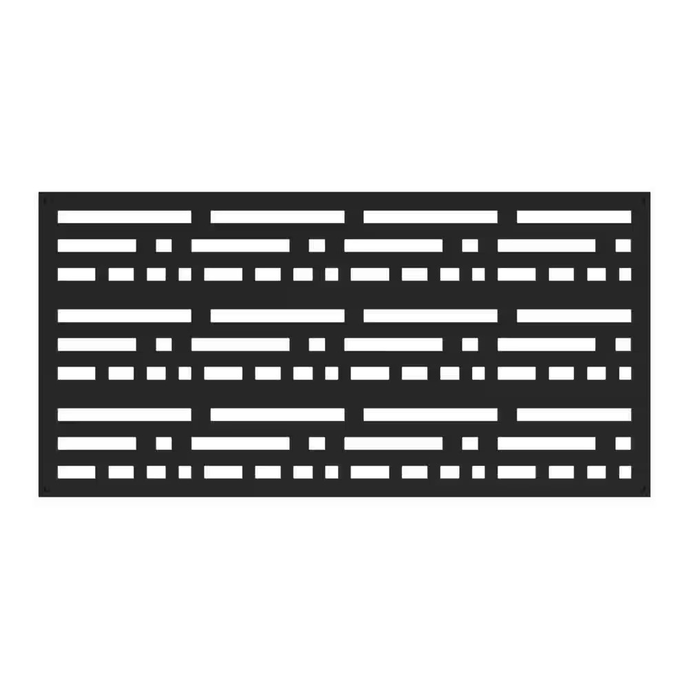 2 Ft. X 4 Ft. Morse Black Polypropylene Decorative Screen Panel