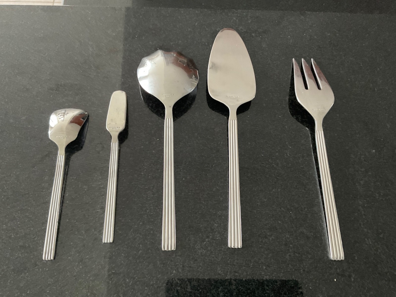 Retroneu Inge Stainless Flatware Korea 5 Piece Serving Hostess Set MCM