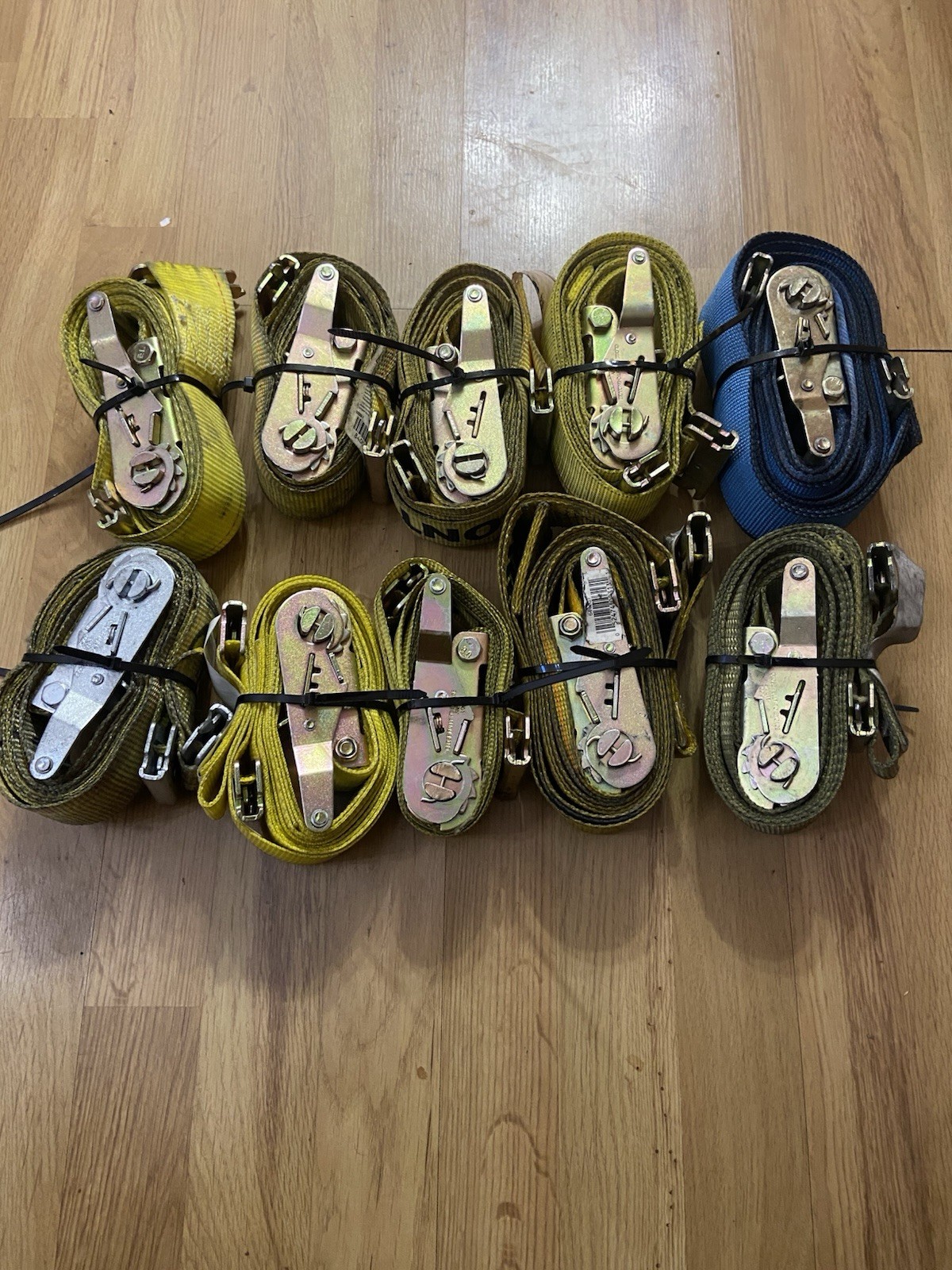 10 Used Ratchet Straps 2inx16ft With Etrack Ends   Towing/transport/big Rig