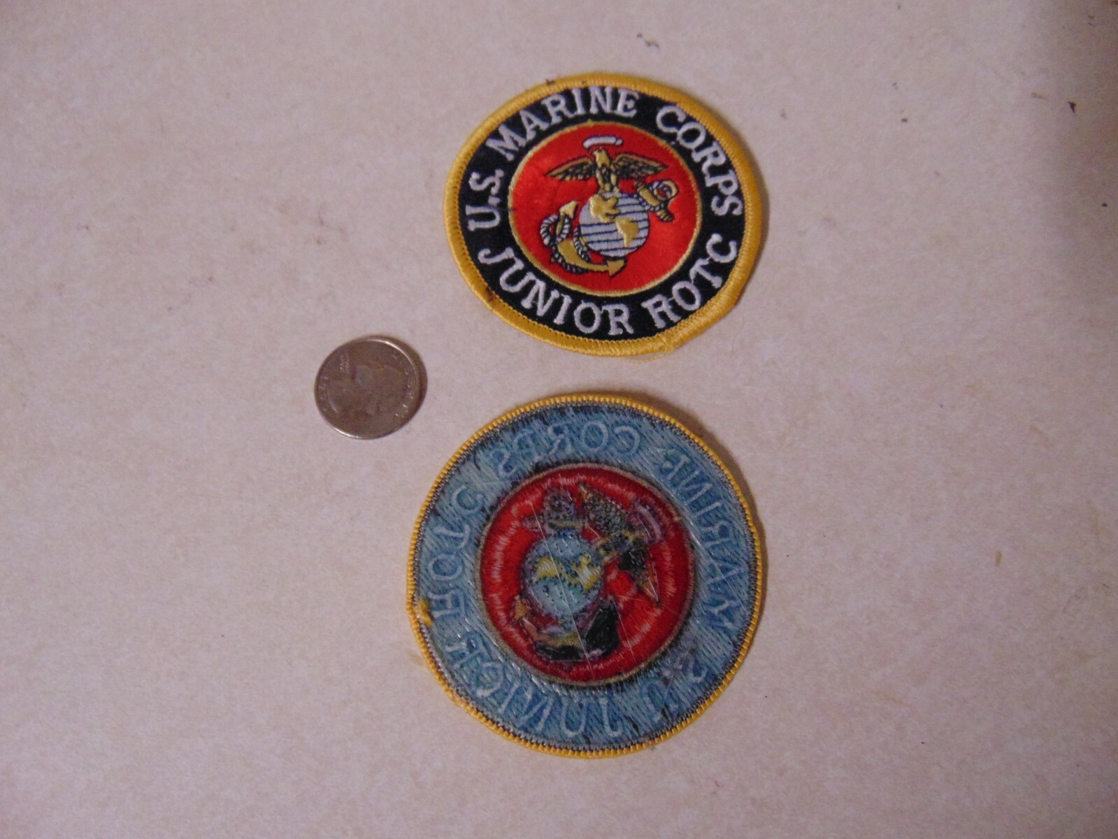 MILITARY PATCH OLDER SEW ON US MARINE CORPS JUNIOR ROTC