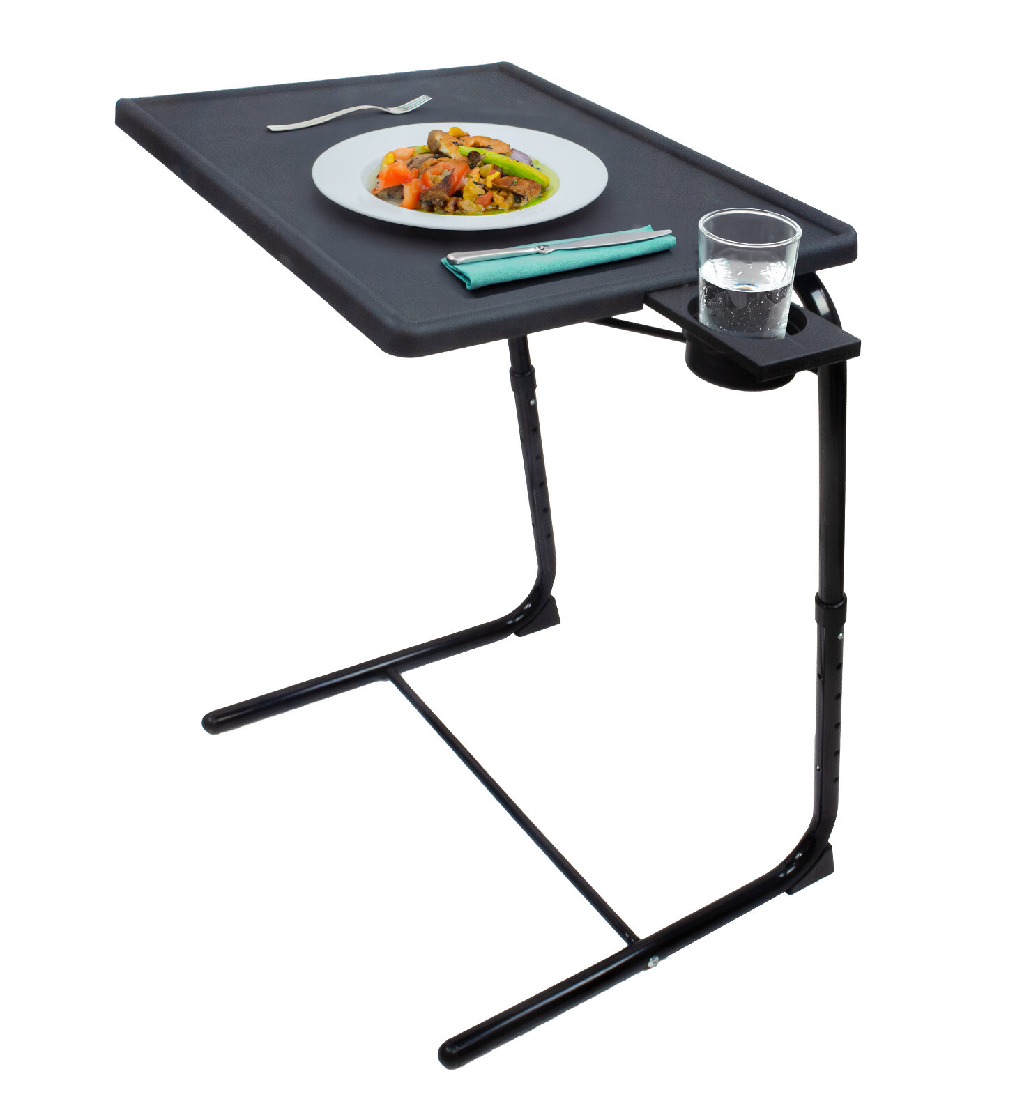 TV Tray Table Portable Foldable & Adjustable Laptop, Eating Plastic Tray Table