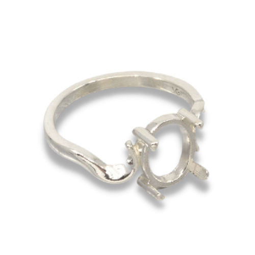 Oval Cabochon Swirl Ring Mounting