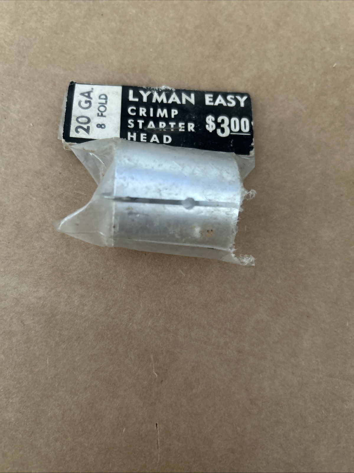 VINTAGE LYMAN EASY CRIMP STARTER HEAD,  20 GA. 8 FOLD, SHOTSHELL CRIMP STARTER