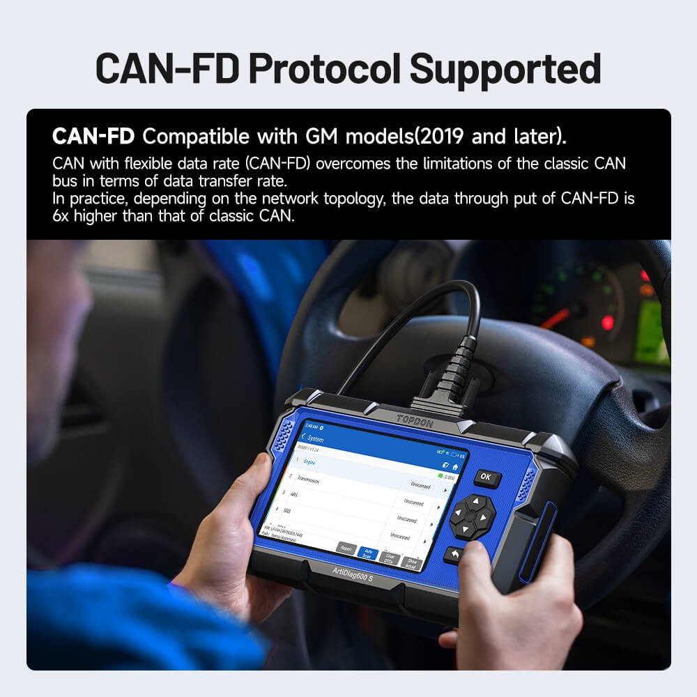 TOPDON Scanner AD600S Diagnostic Tool Lifetime Free Updates 99% Vehicle Coverage