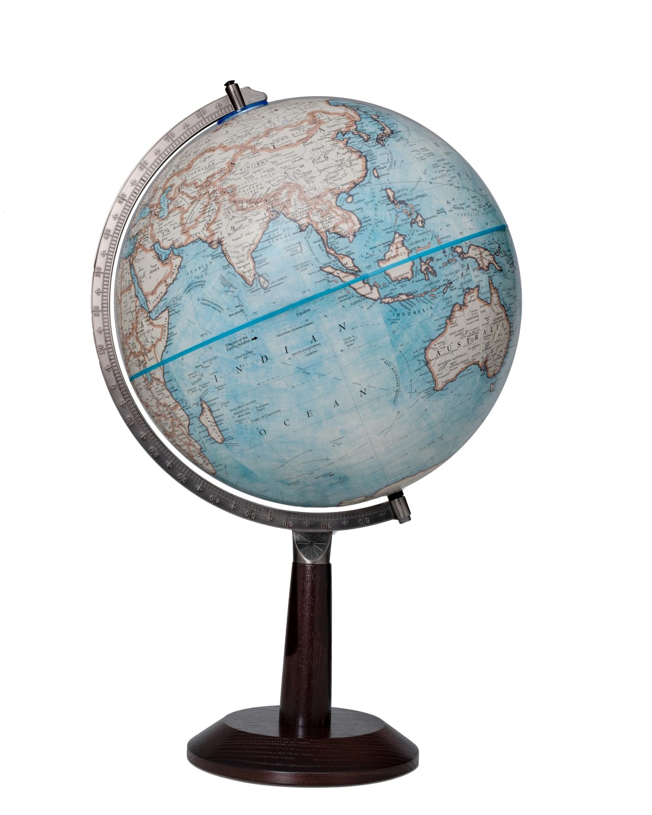 Replogle Lincoln 12" Diameter Globe - Walnut/Light Blue