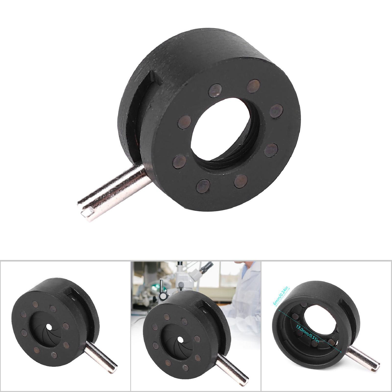Microscope Iris Adapter Aperture Adjustable Lens Optical Diaphragm For