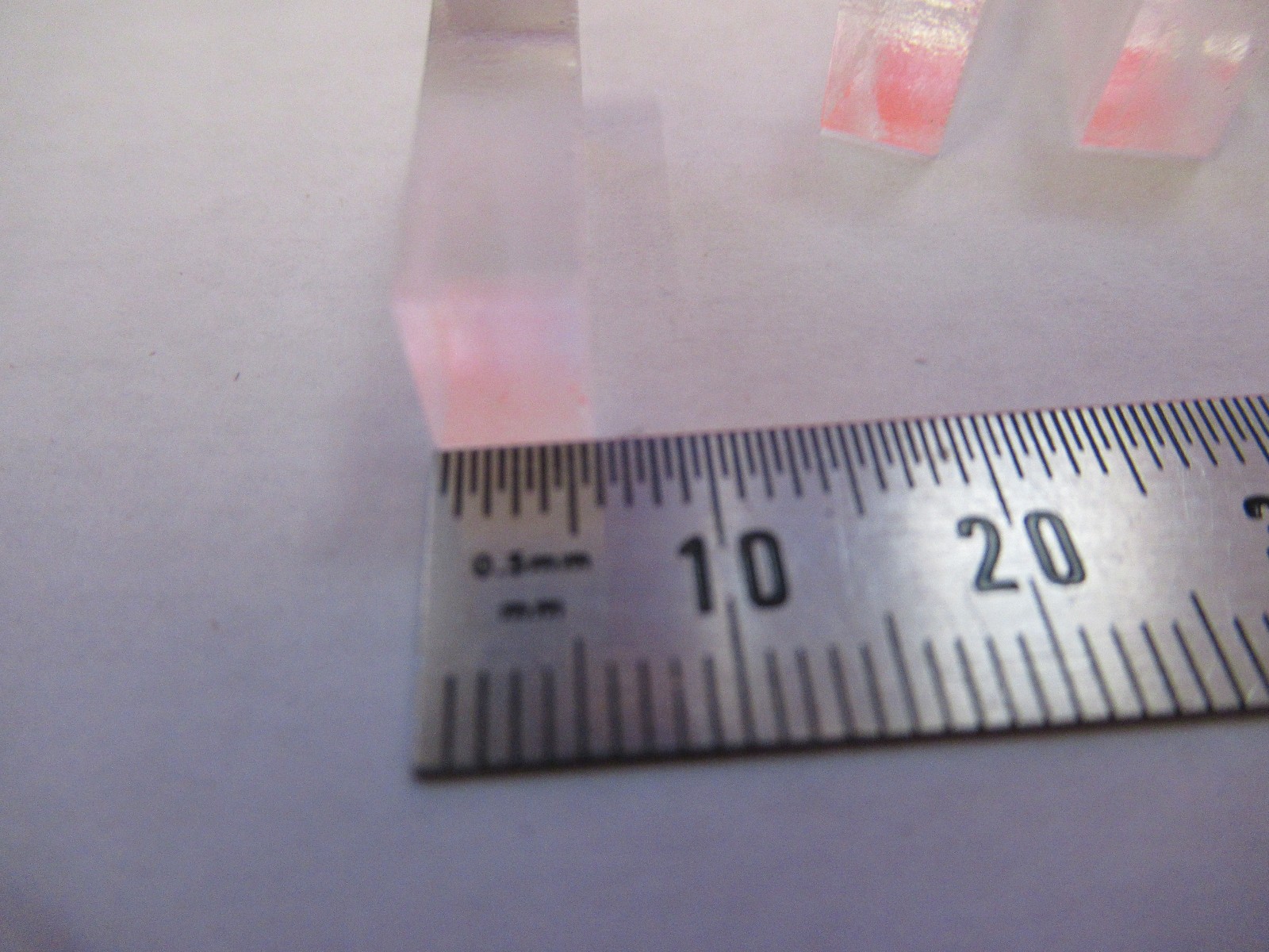LOT 10 EA OPTICAL GLASS PREFORMS RECTANGULAR OPTICS AS PICTURED MIL SPEC X1-B-26