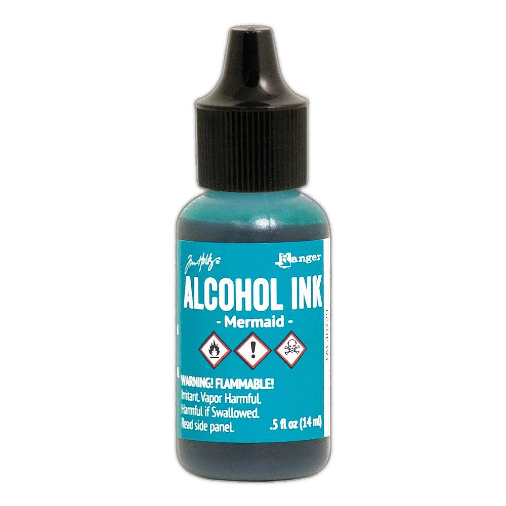 Ranger, Tim Holtz, Alcohol Ink, Mermaid Alcohol Ink, .5 fl oz, Blue Ink