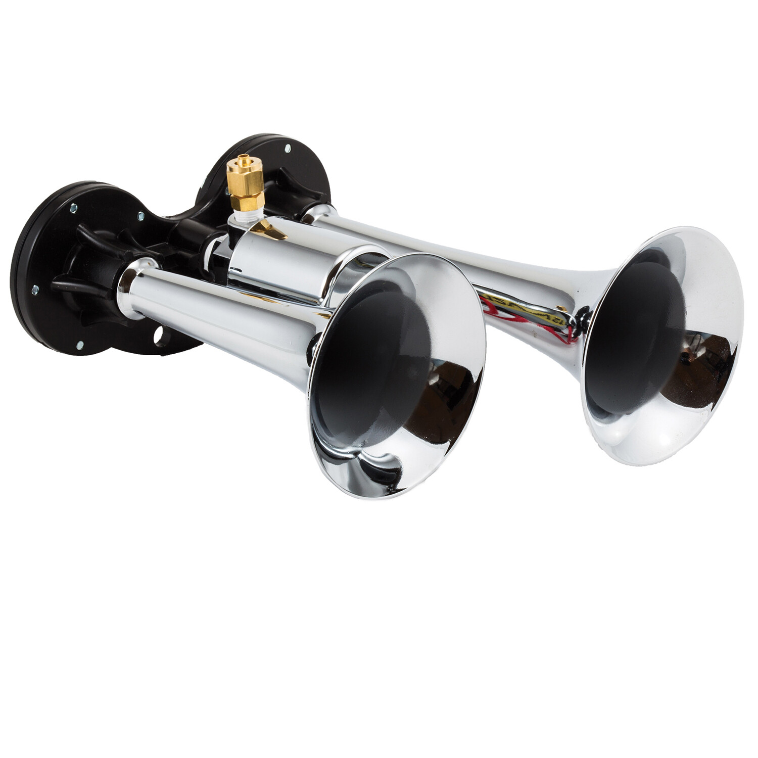Kleinn Air Horn Model 99 Compact Dual Car Horn with Chrome Plated Trumpets